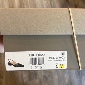 NWT Franco Sarto Jeen black slingback size 6. New in box.